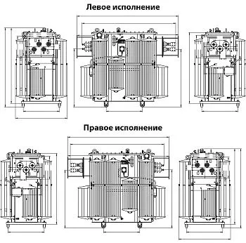 Фото чертежа ТМЗ 1250/6/0,4 Фото чертежа ТМЗ 1250/6/0,4